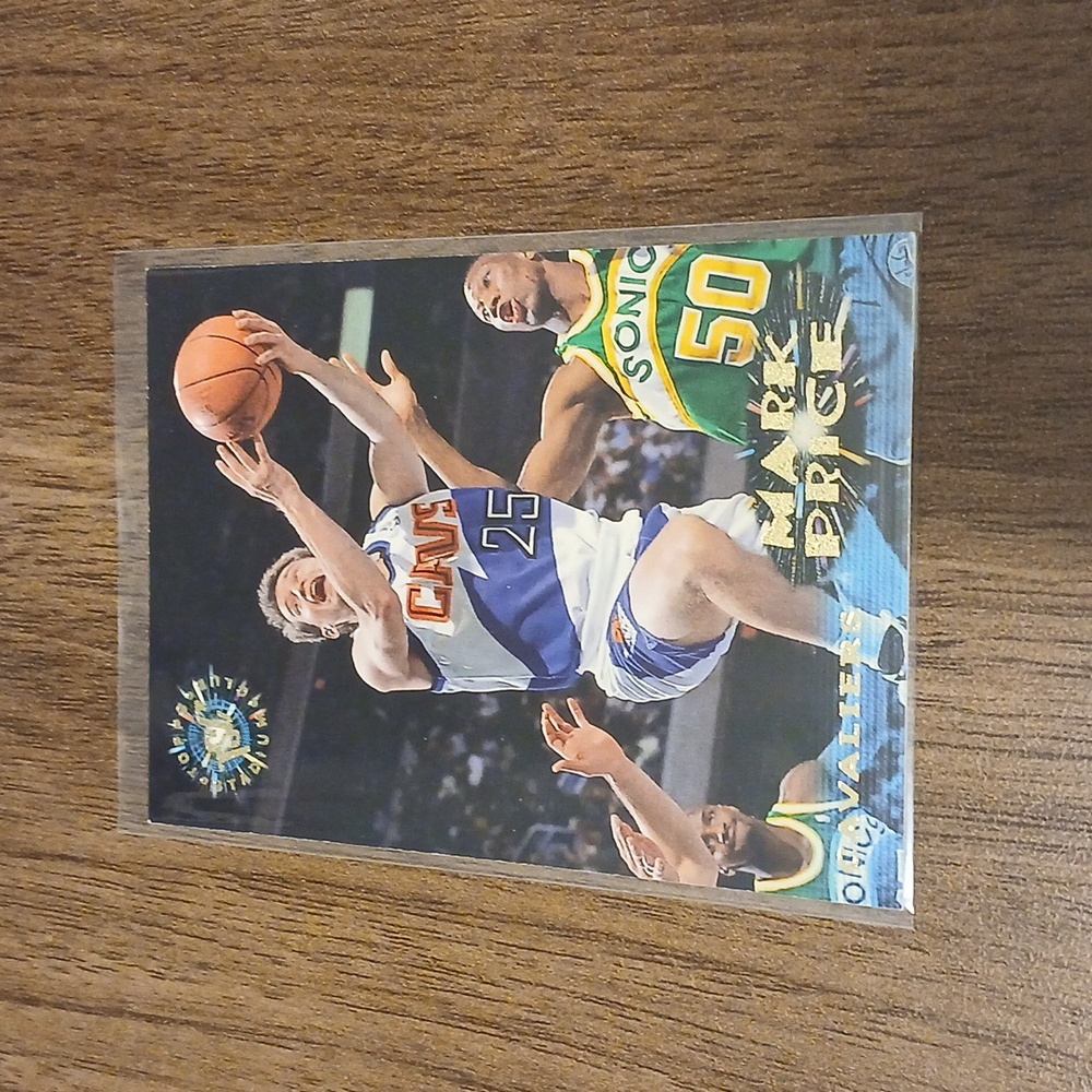 Mark Price cavaliers 2.5 in x 3.5 in blue orange white basketball card